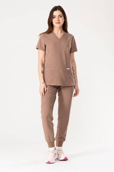 Set medical Uniformix RayOn, bluză 3000 + pantaloni 3020. Root Brown