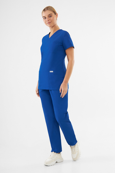 Set medical Uniformix doamnelor TEAM, bluză T1000 + pantaloni T1190, Royal Blue