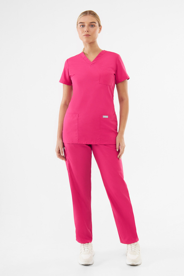 Set medical Uniformix doamnelor TEAM, bluză T1000 + pantaloni T1190,  Virtual Pink