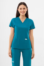 Bluză medicală feminină Uniformix, Super Flex 4000-Caribbean Blue