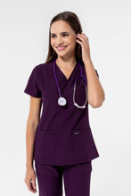 Bluză medicală feminină Uniformix, Super Flex 4000-Dark Purple