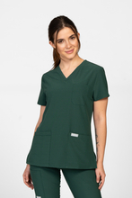 Bluză medicală feminină Uniformix, Super Flex 4000-Hunter green