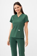 Bluză medicală feminină Uniformix, Super Flex 4000-Hunter green