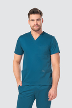 Bluza medicală pentru bărbați, Uniformix FLEX ZONE FZ2051, verde marin.