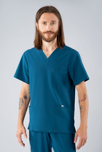 Bluza medicală pentru bărbați Uniformix Super Flex, 4050-Caribbean Blue