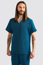 Jachetă medicală pentru bărbați Uniformix RayOn, 3050-Caribbean Blue