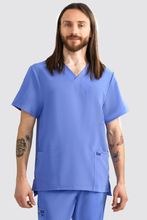 Jachetă medicală pentru bărbați Uniformix RayOn, 3050-Ceil Blue