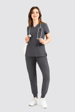 Pantaloni medicali pentru femei Uniformix Super Flex, 4020-Dark Grey