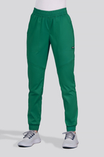 Pantaloni medicali pentru femei, joggery Uniformix FLEX ZONE, FZ2056, verde.